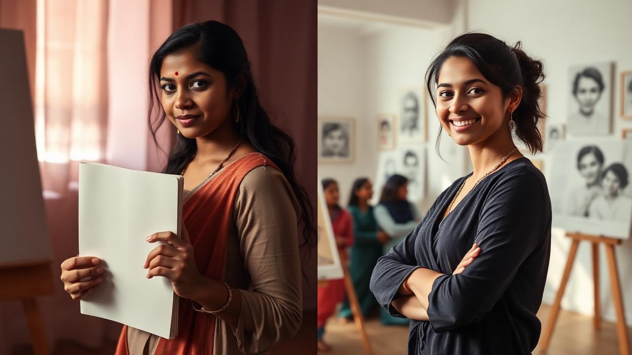 Rinkal's transformation: from an uncertain art student to a confident teacher with a full studio